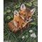 Foxes Painting, "Two Cuddling Kits"